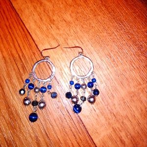 🎀Earring Silver and blue, small dangle